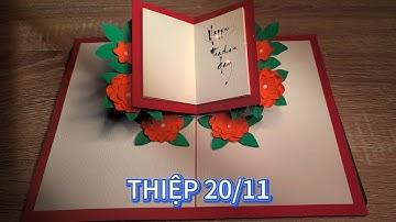 Hướng dẫn làm thiệp 3D ngày 20/11. happy teacher day. pop up. step by step