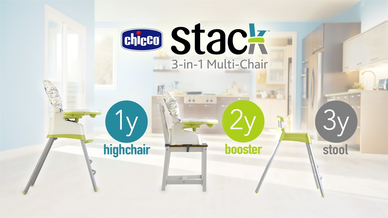 Chicco Stack 3 In 1 Highchair Youtube