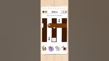 Brain Test 2 Level 8 Prison Escape || Dig a tunnel to escape.