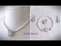 How to Make  A Pearl Necklace and Bracelet - İnciler ve Gümüş Aksesuarlar ile İnci Set Yapılışı