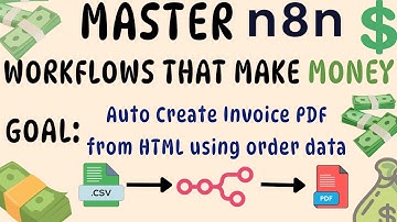 Master n8n Workflows| Goal 11| Auto Create Invoice PDF from HTML Using CSV Data