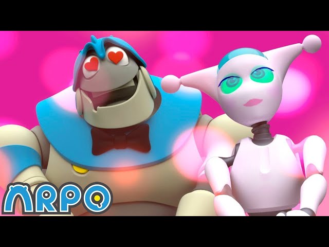 Arpo Falls in LOVE | ARPO the Robot | Funny Valentines Day Cartoons For Kids | Compilation class=