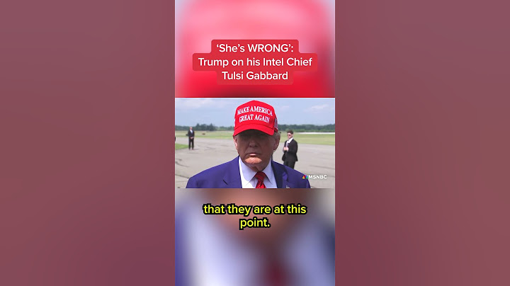 'She’s WRONG': Trump on his Intel Chief Tulsi Gabbard