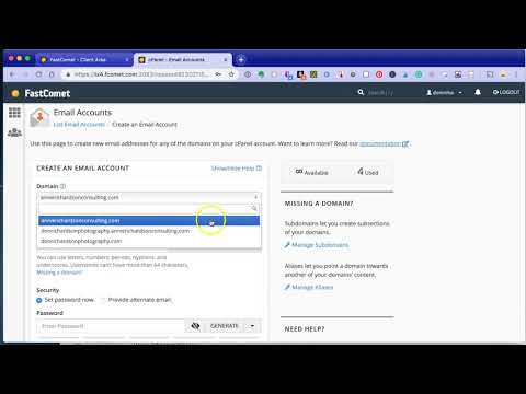 Two Minute Blog Tech - Create eMail Accounts - Fast Comet