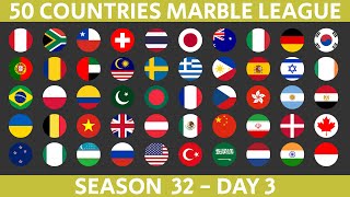 50 Countries Marble Race League Season 32 Day 3/10 Marble Race in Algodoo