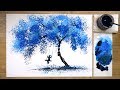 'Bubble Wrap' Acrylic Painting Techniques for Beginners - 'Blue Sky'