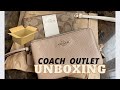 Coach Outlet Unboxing Double Corner Zip Wristlets💛