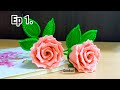 Ep1 Small Petals Easy Crochet A Rose Flower Tutorial Step By Step Crochet Flower Bouquet Crochet 