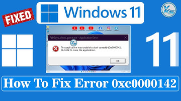 ✅ How To Fix The Application Was Unable To Start Correctly 0xc0000142 Error in Windows 11/10/8/7