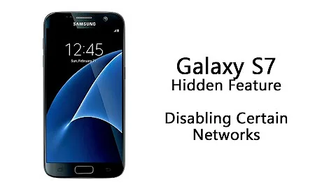 Galaxy S7 Hidden Feature | How to Restrict Certain Networks