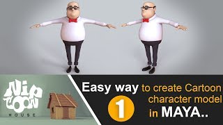 Easy way to create a cartoon character model in maya (part-01)