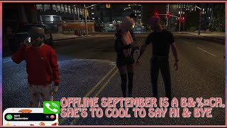 Offline September get CAUGHT by Twinkles when holding hands with Zaceed - GTA V RP NoPixel 4.0