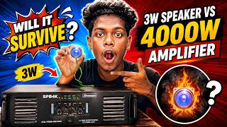 🔥 3W Speaker vs 4000W Amplifier 😱 Can It Survive?