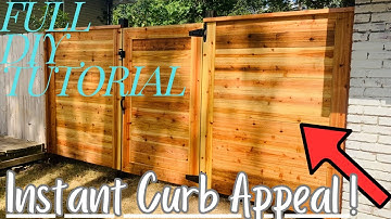DIY Horizontal Cedar Fence with Gate: Step-by-Step Full Tutorial