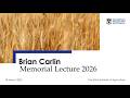 The UWA IOA Brian Carlin Memorial Lecture 2026 