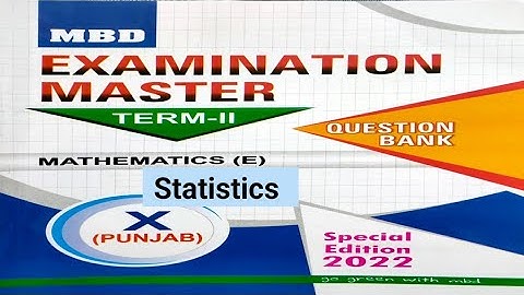 #MBD EXAMINATION MASTER #STATISTICS! #pseb #psebboard #pseb10thclass
