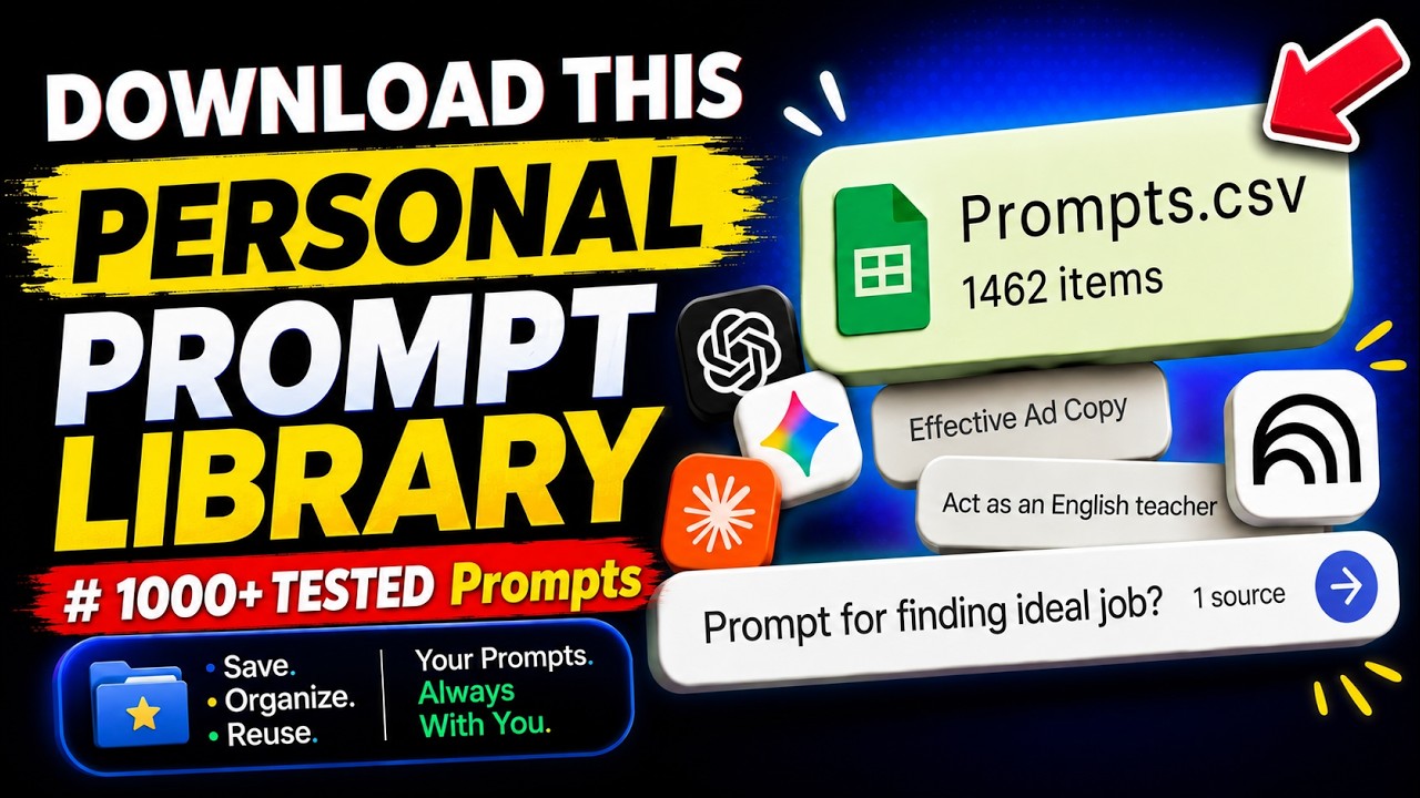 How to Turn NotebookLM into a Personal Prompt Library with 1000+ TESTED Prompts