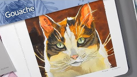 [ Gouache Timelapse ] Painting my Cat, Mina! 🐈