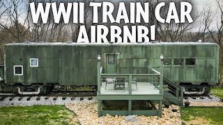 WWII Train Car Converted to a Tiny Home Airbnb!