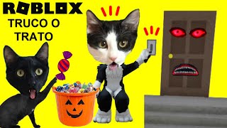 Pidiendo dulces en Halloween roblox pero jugando con gatitos Luna y Estrella / Gameplay en español by Mis gatitos bebés Luna y Estrella 195,580 views 6 months ago 28 minutes