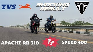 EPIC RESULT OF APACHE RR310 VS SPEED 400😱|DRAG RACE🔥|#bike #viral #trending #youtube #explore #yt