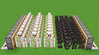 x999 iron golems and x200 netherite armors combined in minecraft