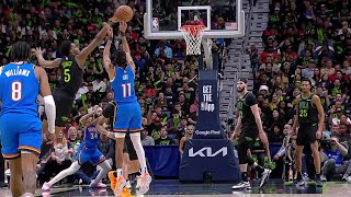 Herb Jones DENIES Isaiah Joe's 3 | Pelicans-Thunder Playoff Game 4 Highlights 4\/29\/24