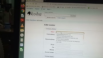 How to add a vendor in Koha Software?