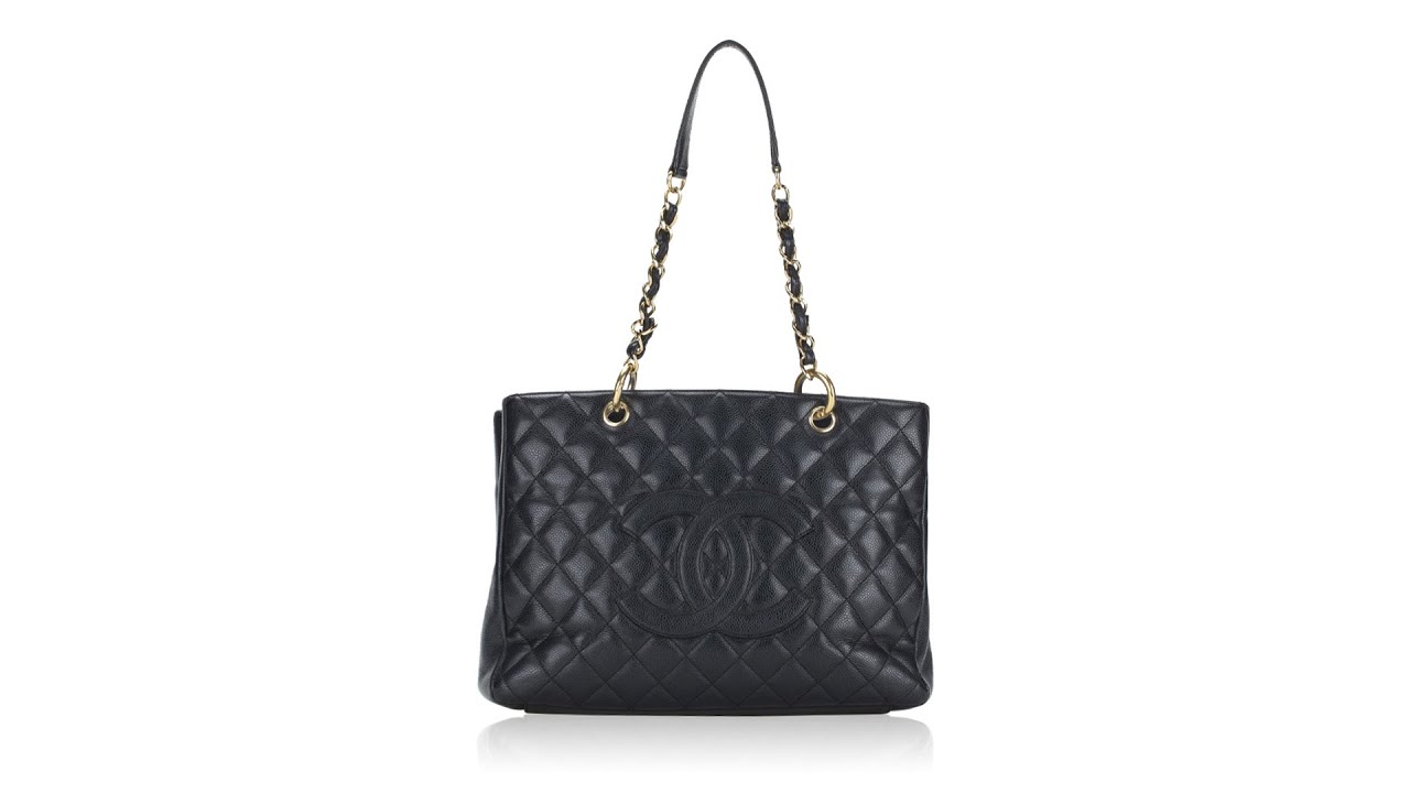 SOLD - NEW FULL SET CHANEL Black Caviar Leather Silver Chain XL GST Grand  Shopping Tote - My Dreamz Closet