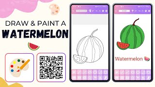 Draw a Watermelon | Paint | Technify Soft #painting #drawing #painttechnifysoft screenshot 2