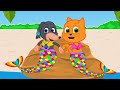 🔴 Cats Family in English - Two Mermaids  Cartoon for Kids