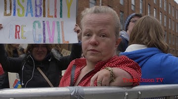 Disability rights protesters demand ratification of UNRCPD, 30 March 2017
