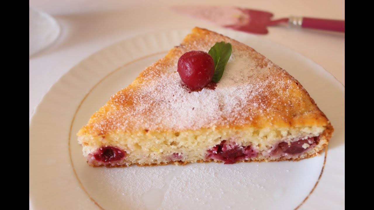 كيكة الكرز باليوغورت والليمون اكتير من رائعة Cherry yogurt cake YouTube