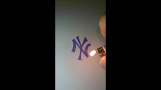 How to draw the New York Yankee logo with a lighter? #shorts