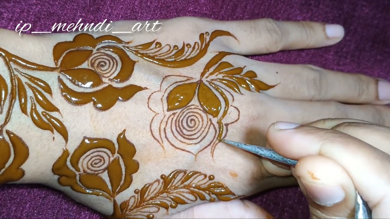 new mehndi design 2024|| dubai design 2024 || trending henna Design @ip_mehndi_art.