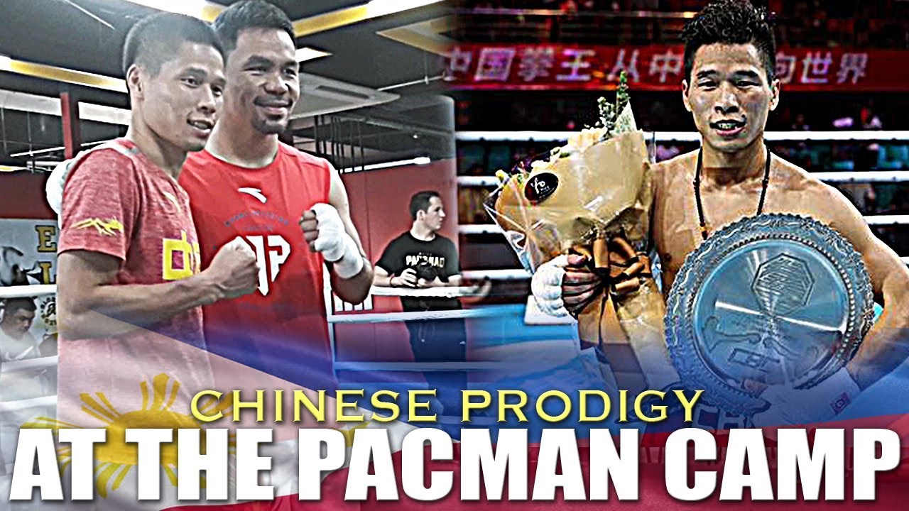 CHINESE BOXER BIN LU TRAINS AT PACQUIAO CAMP FOR HIS WORLD TITLE FIGHT
