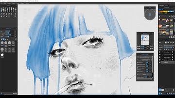 Rebelle 3: Watercolor Hair Tutorial with Julija Lubgane