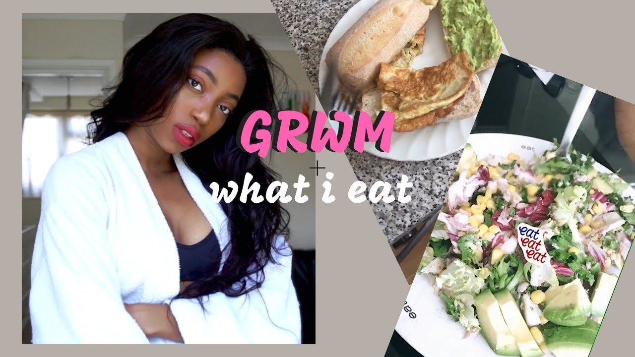 what i eat in a day + grwm (skincare) | VLOG