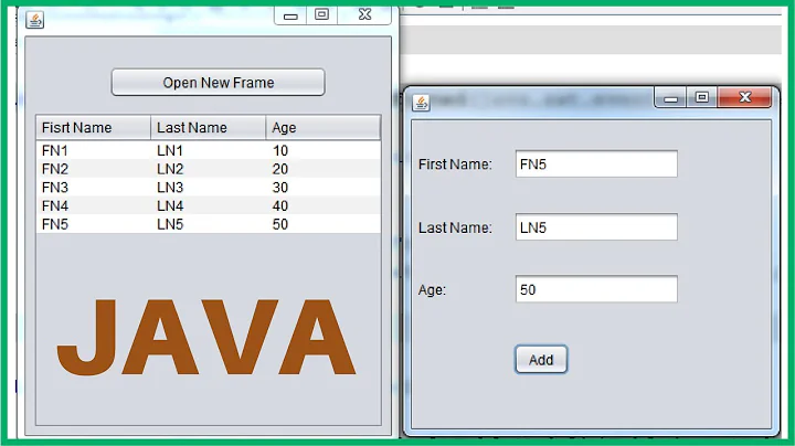 JAVA - How To Add Row To JTable From Another JFrame In Java NetBeans [ With Source Code ]