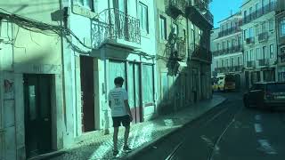 Lisbon, Hyperlapse Bus 734 ride from Estação Santa Apolónia to Martim Moniz