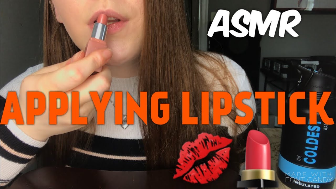 LIPSTICK APPLICATION ~ ASMR Relaxing (Eating) Sounds