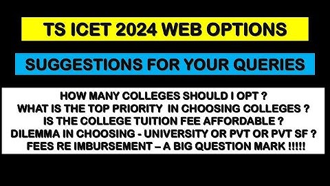 TS ICET WEB OPTIONS SUGGESTIONS / IQ ACADEMY