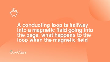 A conducting loop is halfway into a magnetic field going into the page what happens to the loop whe