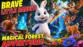 🐰The Brave Little Rabbit Magical Forest Adventure 🌳 Heartwarming Cartoon Story for Kids 3D Animation