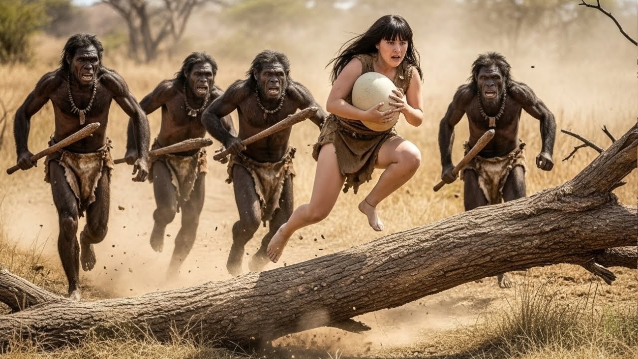 Life Millions of Years Ago: Brave Girl Steals Giant Egg – Hunted by Prehistoric Humans!