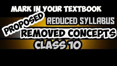 CLASS 10 REDUCED SYLLABUS SCIENCE | KARNATAKA BOARD |