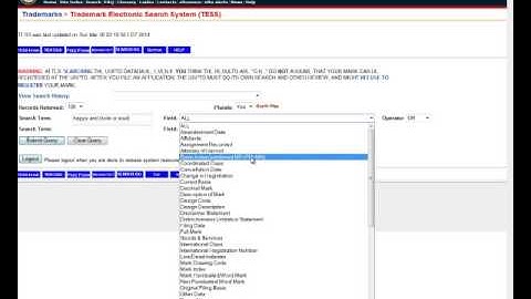 USPTO TESS Structured Search