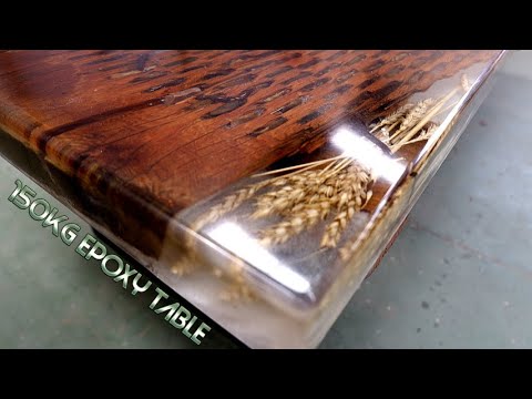Mesa EPOXY con TRILLOS Y 42 litros La MAS GRANDE que hemos hecho