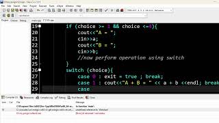 HOW TO WRITE C++ CODE FOR BASIC CALCULATOR.