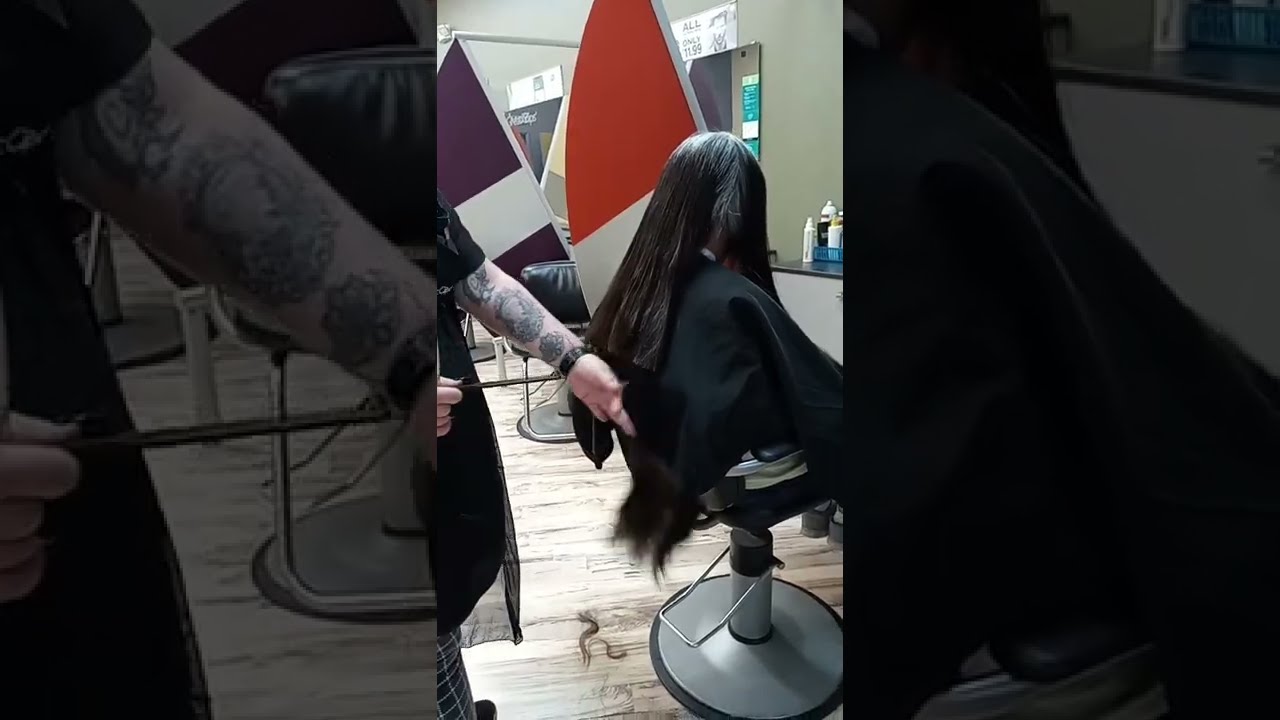 Cutting Sister's Long Gorgeous Hair #greatclips